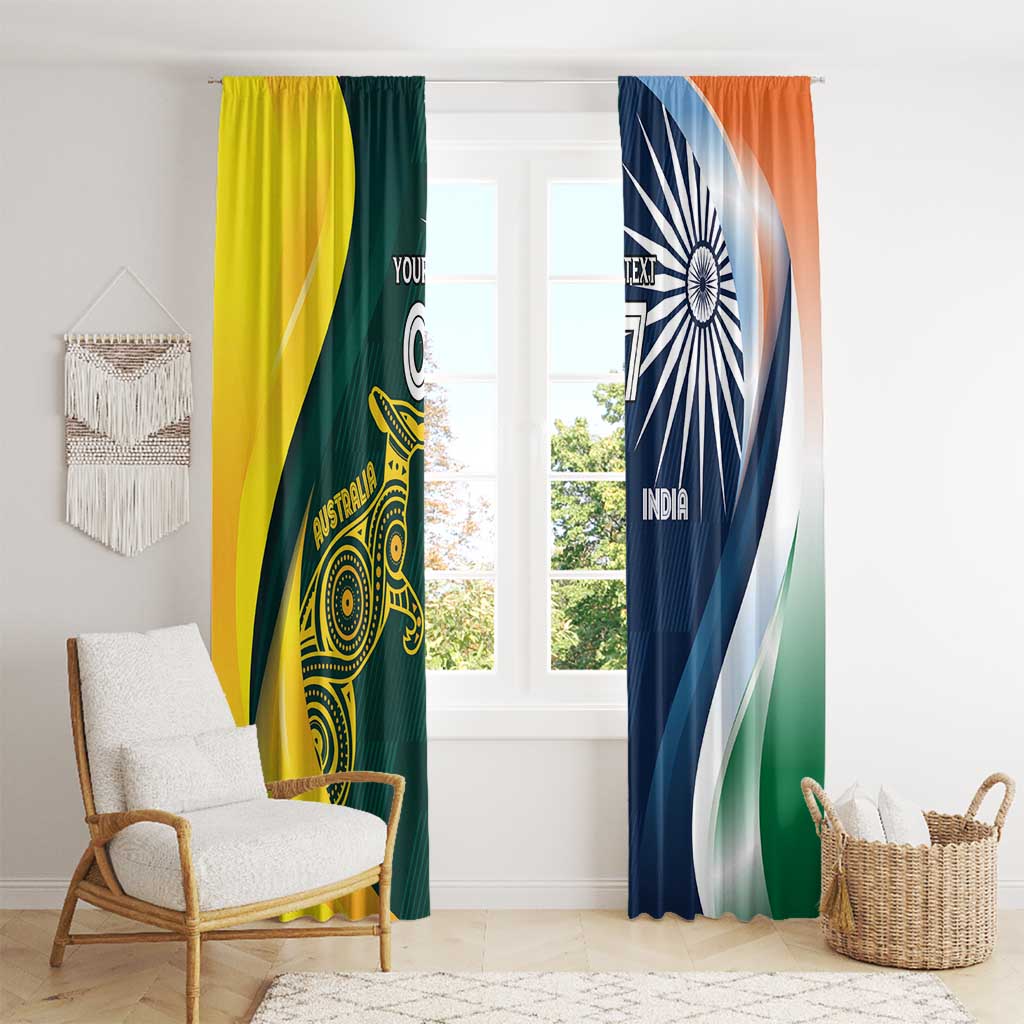 Custom India and Australia Cricket Window Curtain Special Half-Half Mix - Wonder Print Shop