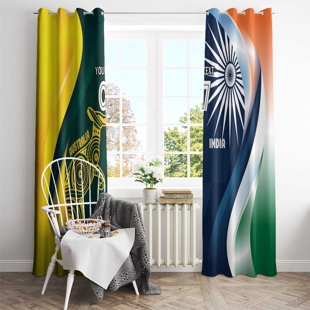 Custom India and Australia Cricket Window Curtain Special Half-Half Mix - Wonder Print Shop