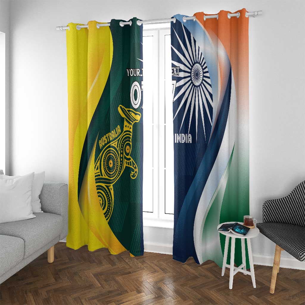 Custom India and Australia Cricket Window Curtain Special Half-Half Mix - Wonder Print Shop
