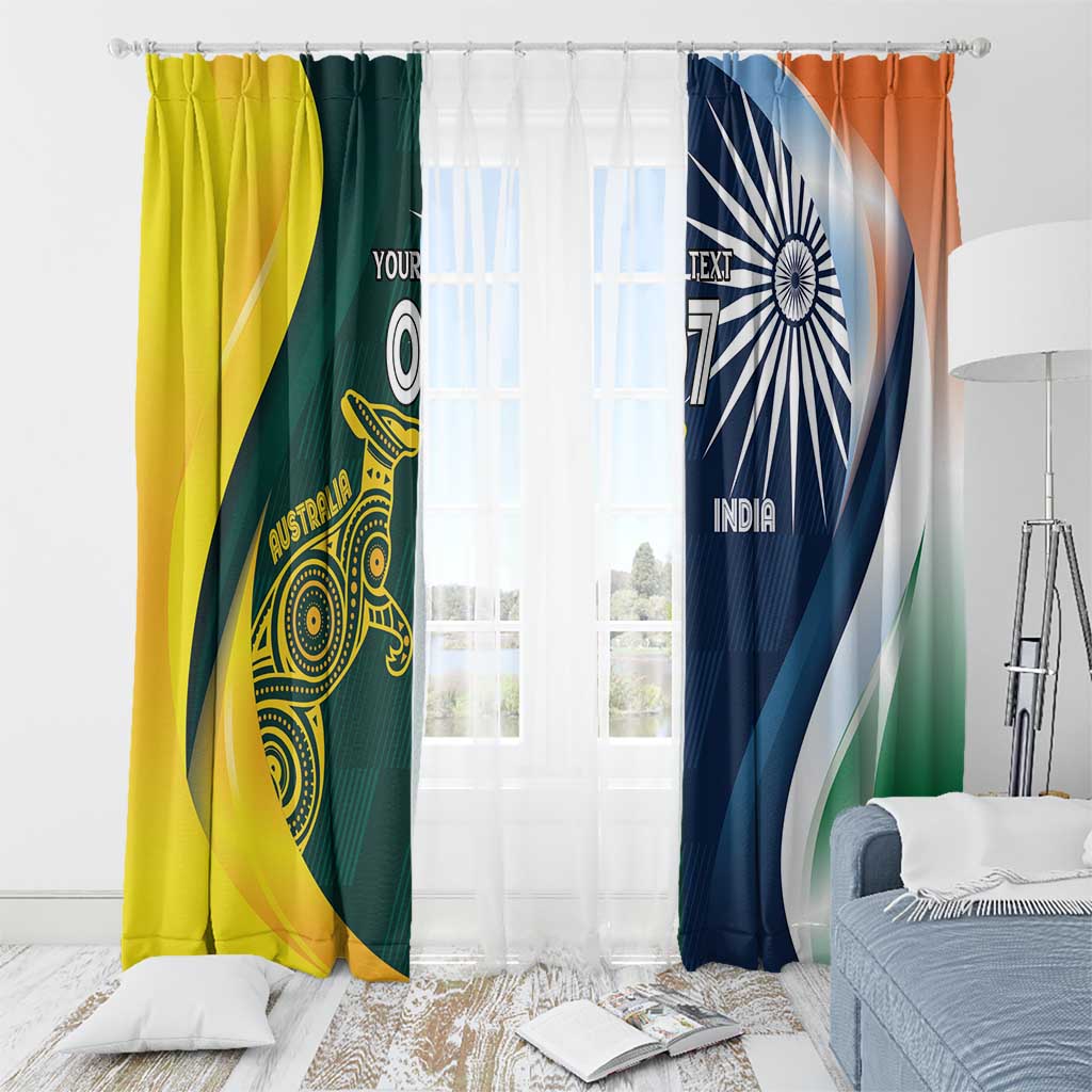 Custom India and Australia Cricket Window Curtain Special Half-Half Mix - Wonder Print Shop