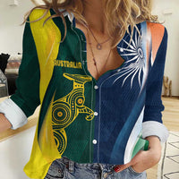 Custom India and Australia Cricket Women Casual Shirt Special Half-Half Mix - Wonder Print Shop