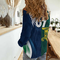 Custom India and Australia Cricket Women Casual Shirt Special Half-Half Mix - Wonder Print Shop