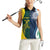 Custom India and Australia Cricket Women Sleeveless Polo Shirt Special Half-Half Mix - Wonder Print Shop