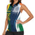 Custom India and Australia Cricket Women Sleeveless Polo Shirt Special Half-Half Mix - Wonder Print Shop