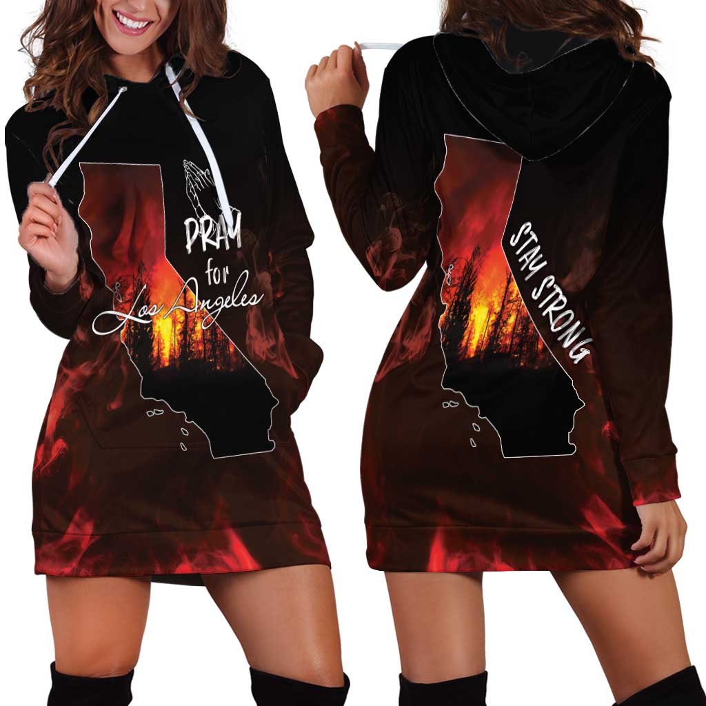 So-Cal Wildfire Hoodie Dress LA Stay Strong