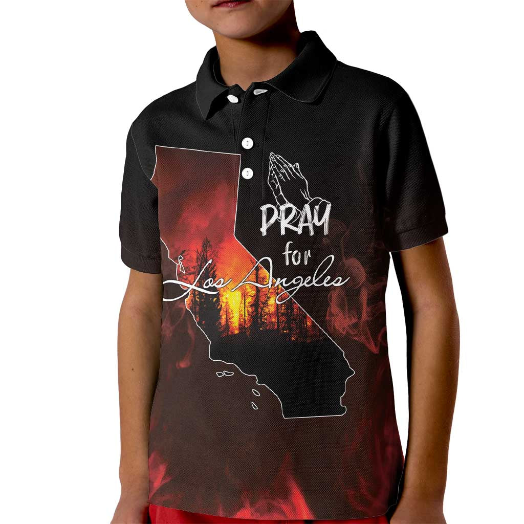So-Cal Wildfire Kid Polo Shirt LA Stay Strong