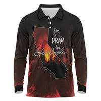 So-Cal Wildfire Long Sleeve Polo Shirt LA Stay Strong