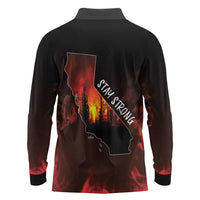 So-Cal Wildfire Long Sleeve Polo Shirt LA Stay Strong