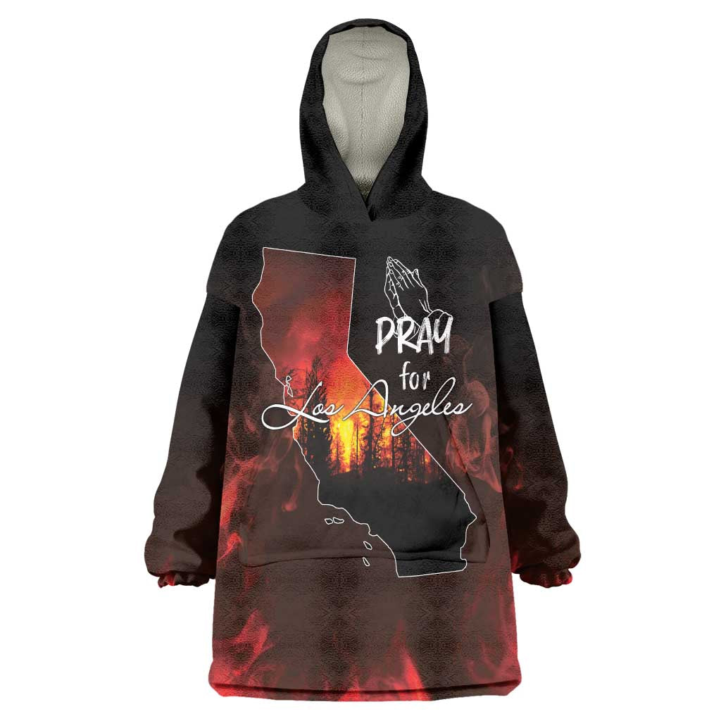 So-Cal Wildfire Wearable Blanket Hoodie LA Stay Strong - Wonder Print Shop