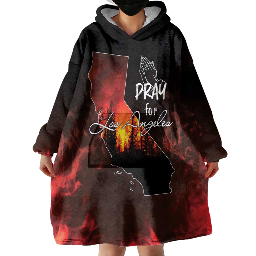 So-Cal Wildfire Wearable Blanket Hoodie LA Stay Strong - Wonder Print Shop