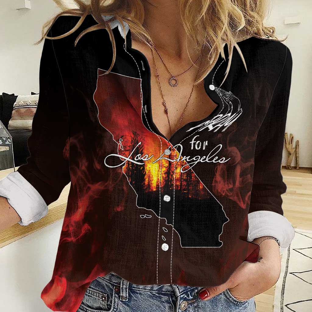 So-Cal Wildfire Women Casual Shirt LA Stay Strong - Wonder Print Shop