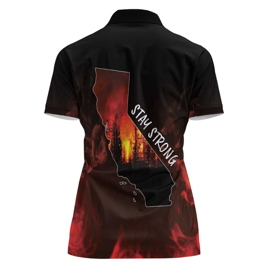 So-Cal Wildfire Women Polo Shirt LA Stay Strong - Wonder Print Shop