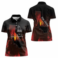 So-Cal Wildfire Women Polo Shirt LA Stay Strong - Wonder Print Shop
