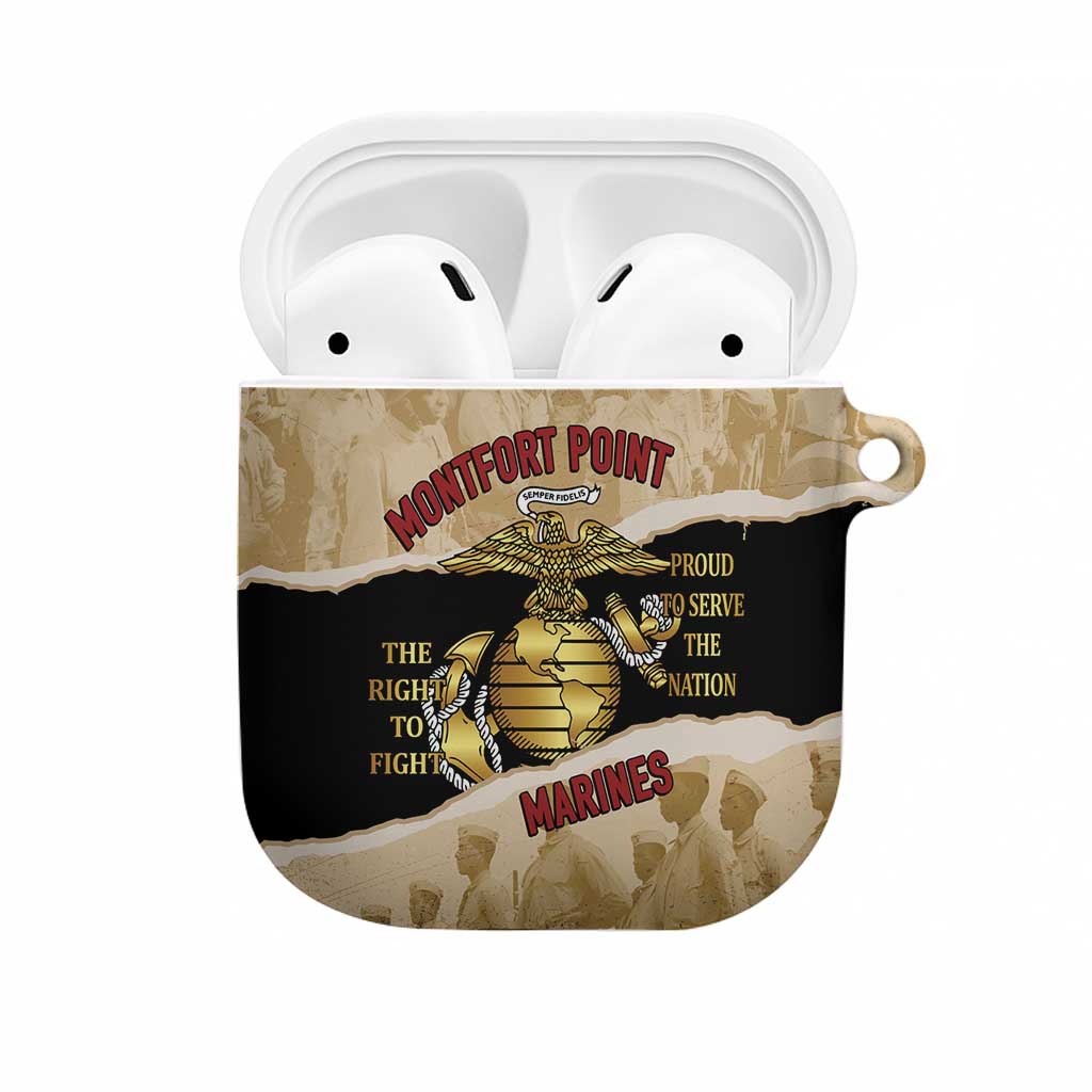 Montfort Point Marines AirPods Case African American First To Fight Prejudice
