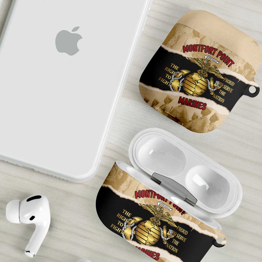 Montfort Point Marines AirPods Case African American First To Fight Prejudice