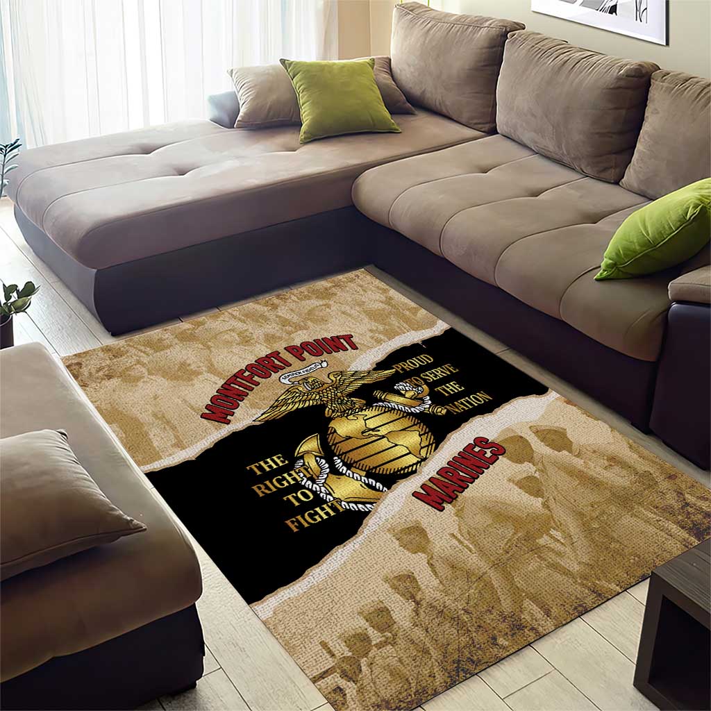 Montfort Point Marines Area Rug African American First To Fight Prejudice