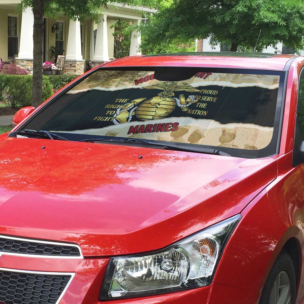 Montfort Point Marines Auto Sun Shade African American First To Fight Prejudice