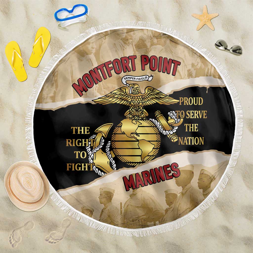 Montfort Point Marines Beach Blanket African American First To Fight Prejudice