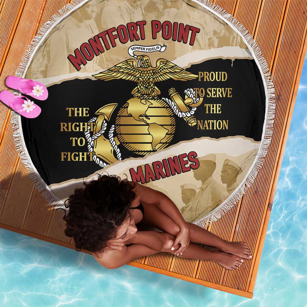 Montfort Point Marines Beach Blanket African American First To Fight Prejudice