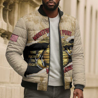 Montfort Point Marines Bomber Puffer Jacket African American First To Fight Prejudice