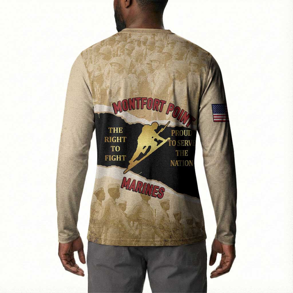 Montfort Point Marines Button Sweatshirt African American First To Fight Prejudice