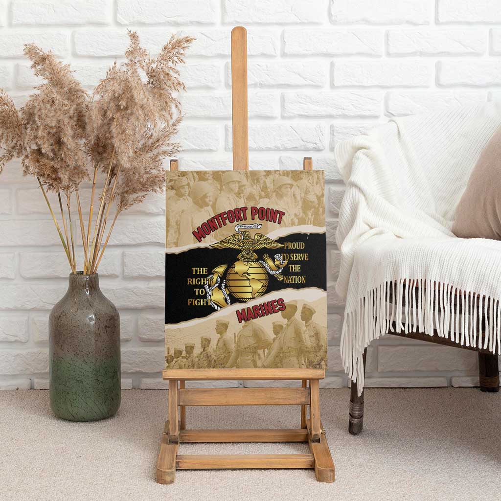 Montfort Point Marines Canvas Wall Art African American First To Fight Prejudice