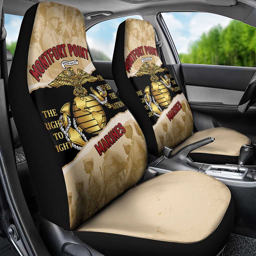 Montfort Point Marines Car Seat Cover African American First To Fight Prejudice