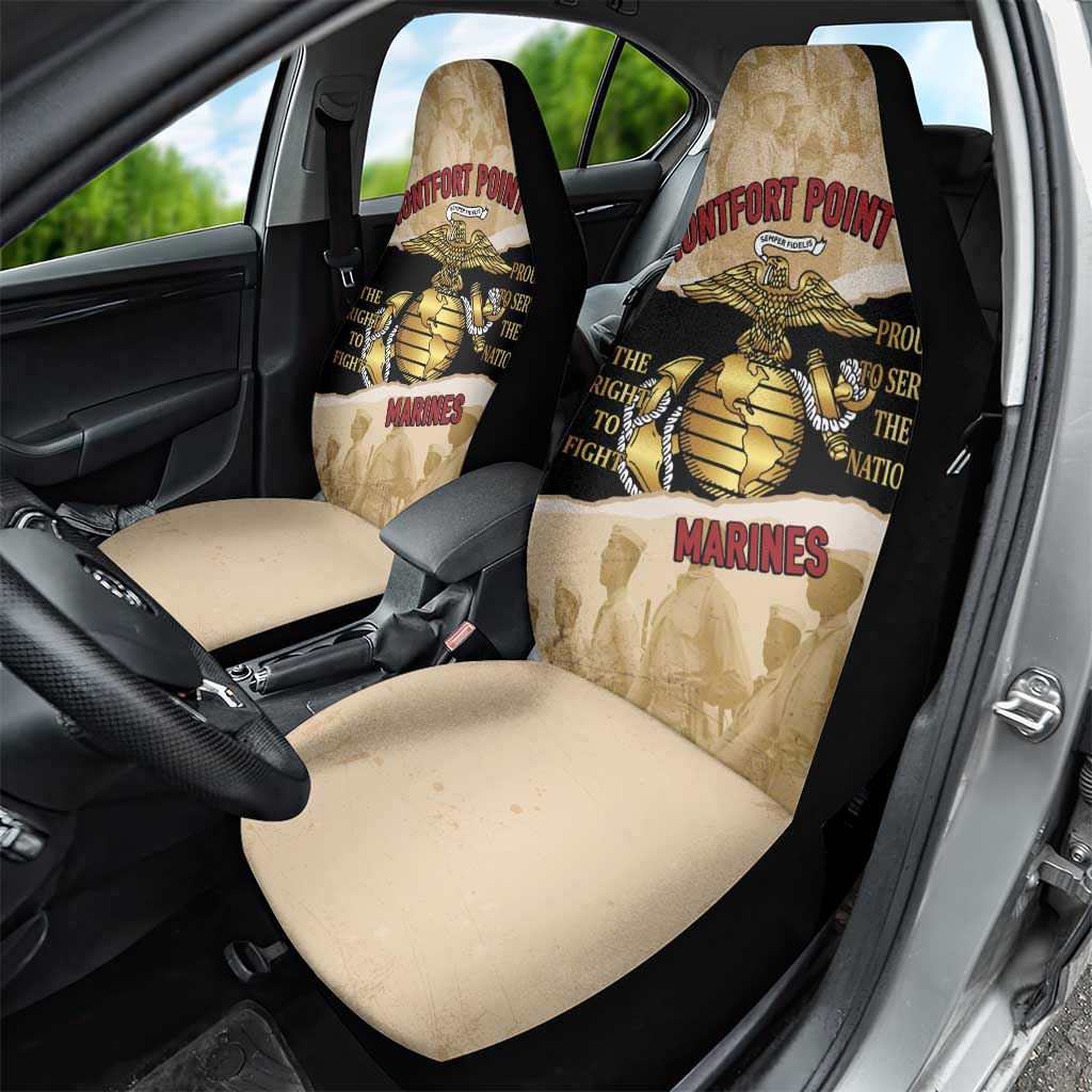 Montfort Point Marines Car Seat Cover African American First To Fight Prejudice