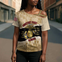 Montfort Point Marines Cross Shoulder Shirt African American First To Fight Prejudice