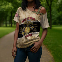 Montfort Point Marines Cross Shoulder Shirt African American First To Fight Prejudice
