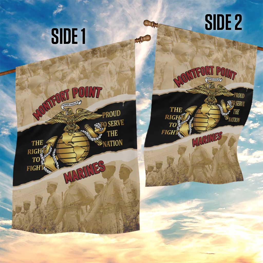 Montfort Point Marines Garden Flag African American First To Fight Prejudice