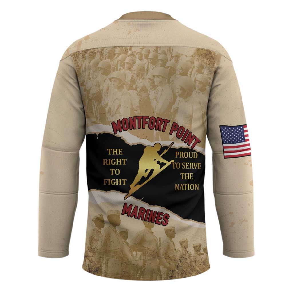 Montfort Point Marines Hockey Jersey African American First To Fight Prejudice