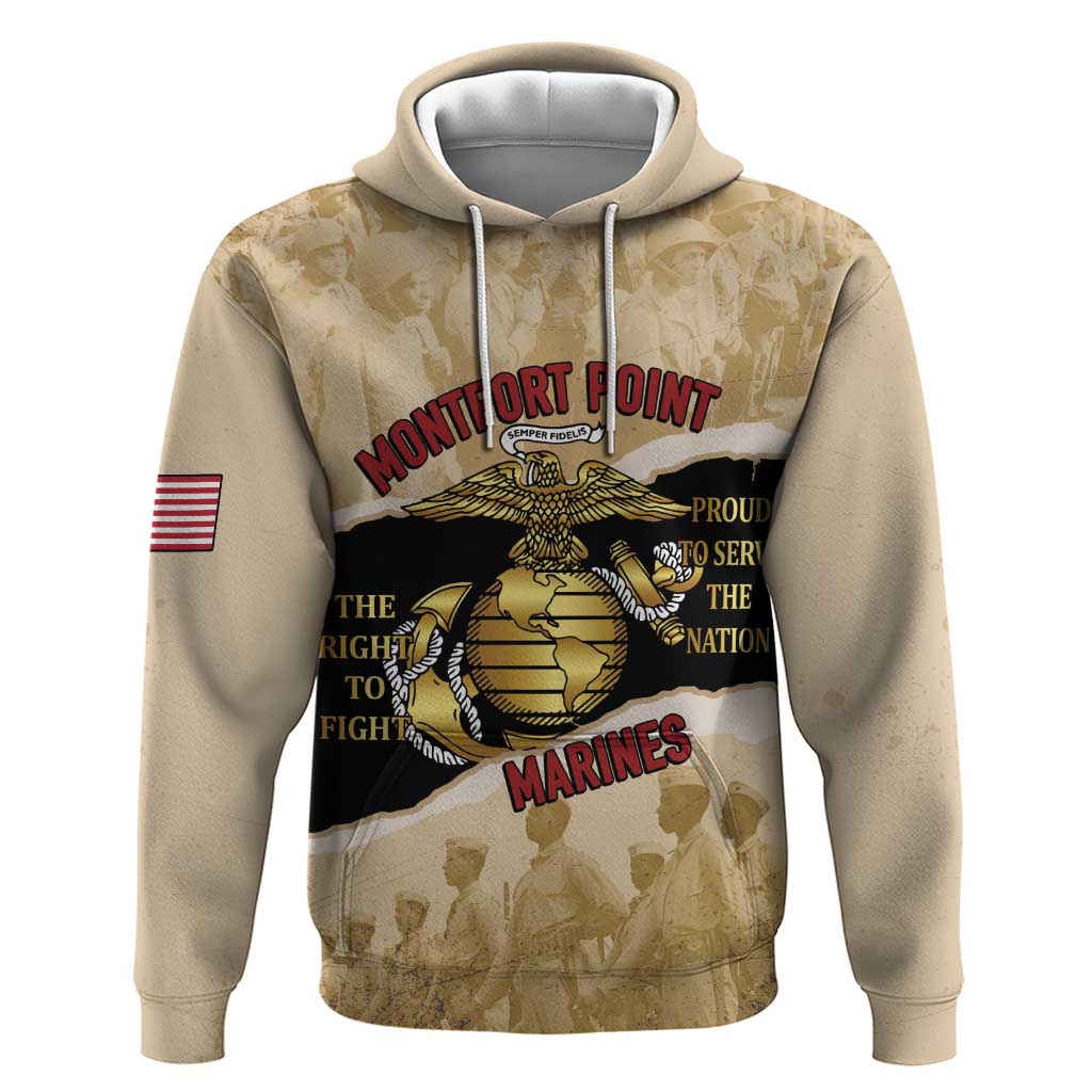 Montfort Point Marines Hoodie African American First To Fight Prejudice