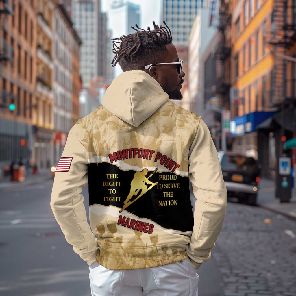 Montfort Point Marines Hoodie African American First To Fight Prejudice