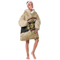 Montfort Point Marines Kid Wearable Blanket Hoodie African American First To Fight Prejudice