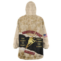 Montfort Point Marines Kid Wearable Blanket Hoodie African American First To Fight Prejudice