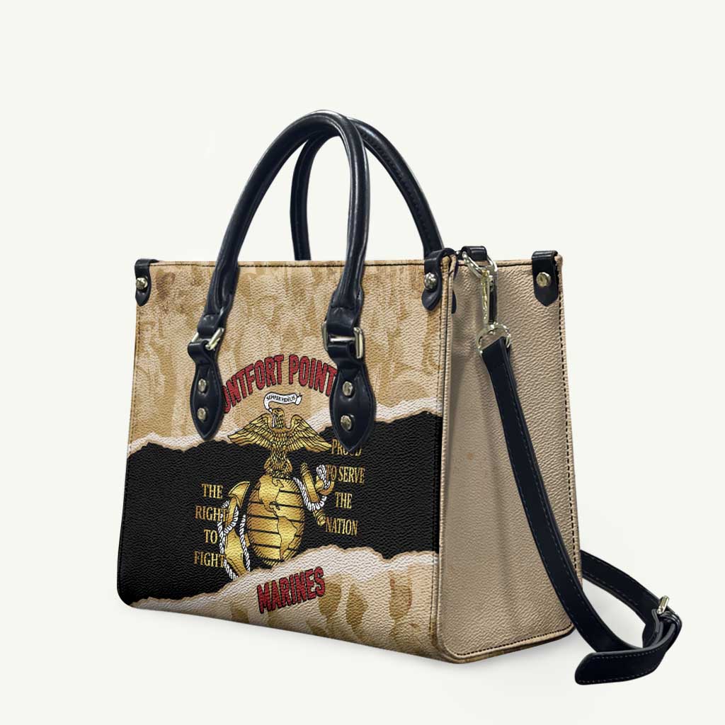 Montfort Point Marines Leather Bag African American First To Fight Prejudice