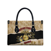 Montfort Point Marines Leather Bag African American First To Fight Prejudice