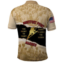 Montfort Point Marines Polo Shirt African American First To Fight Prejudice