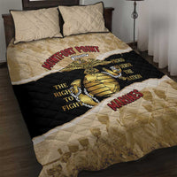 Montfort Point Marines Quilt Bed Set African American First To Fight Prejudice
