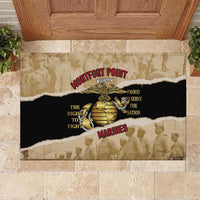 Montfort Point Marines Rubber Doormat African American First To Fight Prejudice