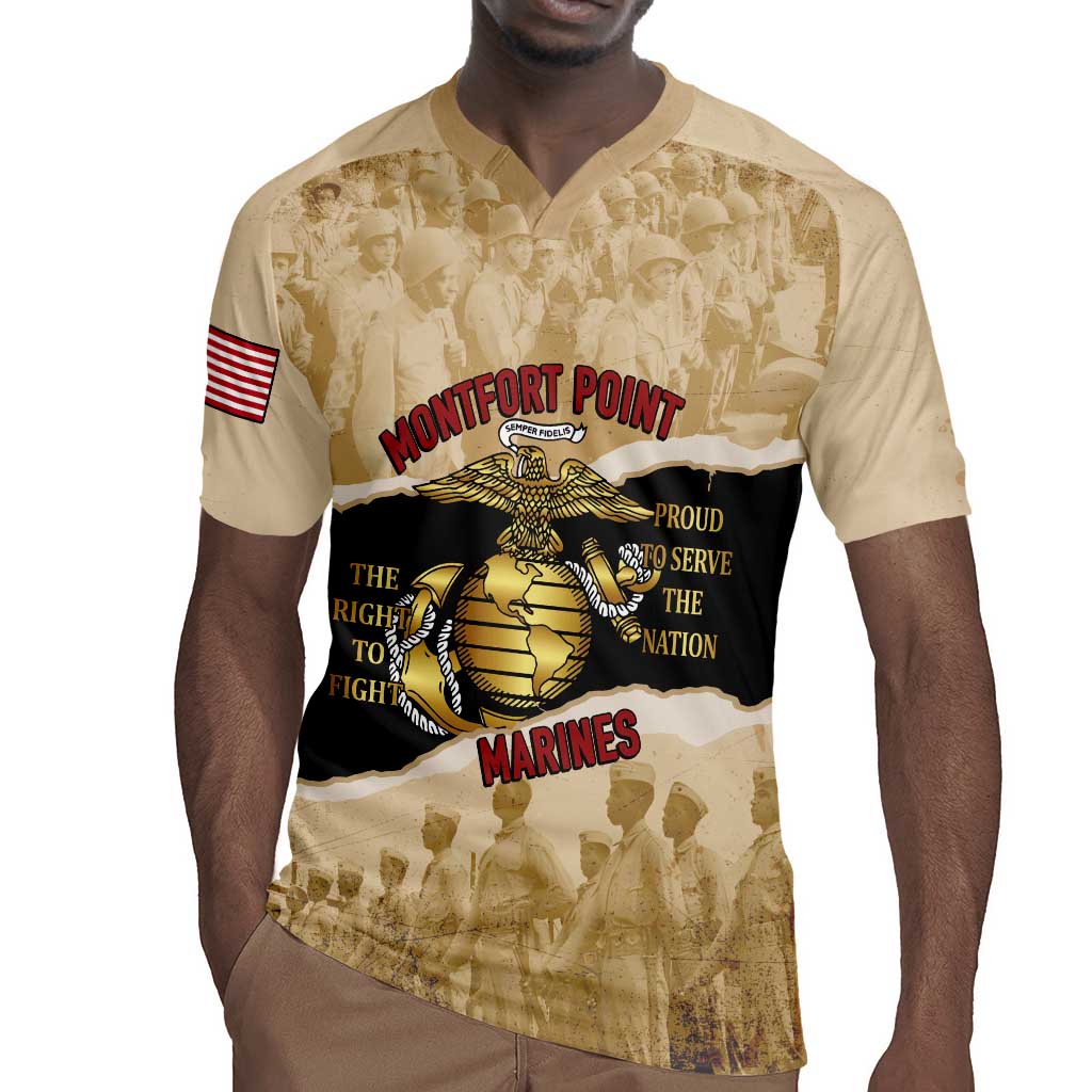 Montfort Point Marines Rugby Jersey African American First To Fight Prejudice