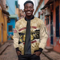 Montfort Point Marines Sleeve Zip Bomber Jacket African American First To Fight Prejudice