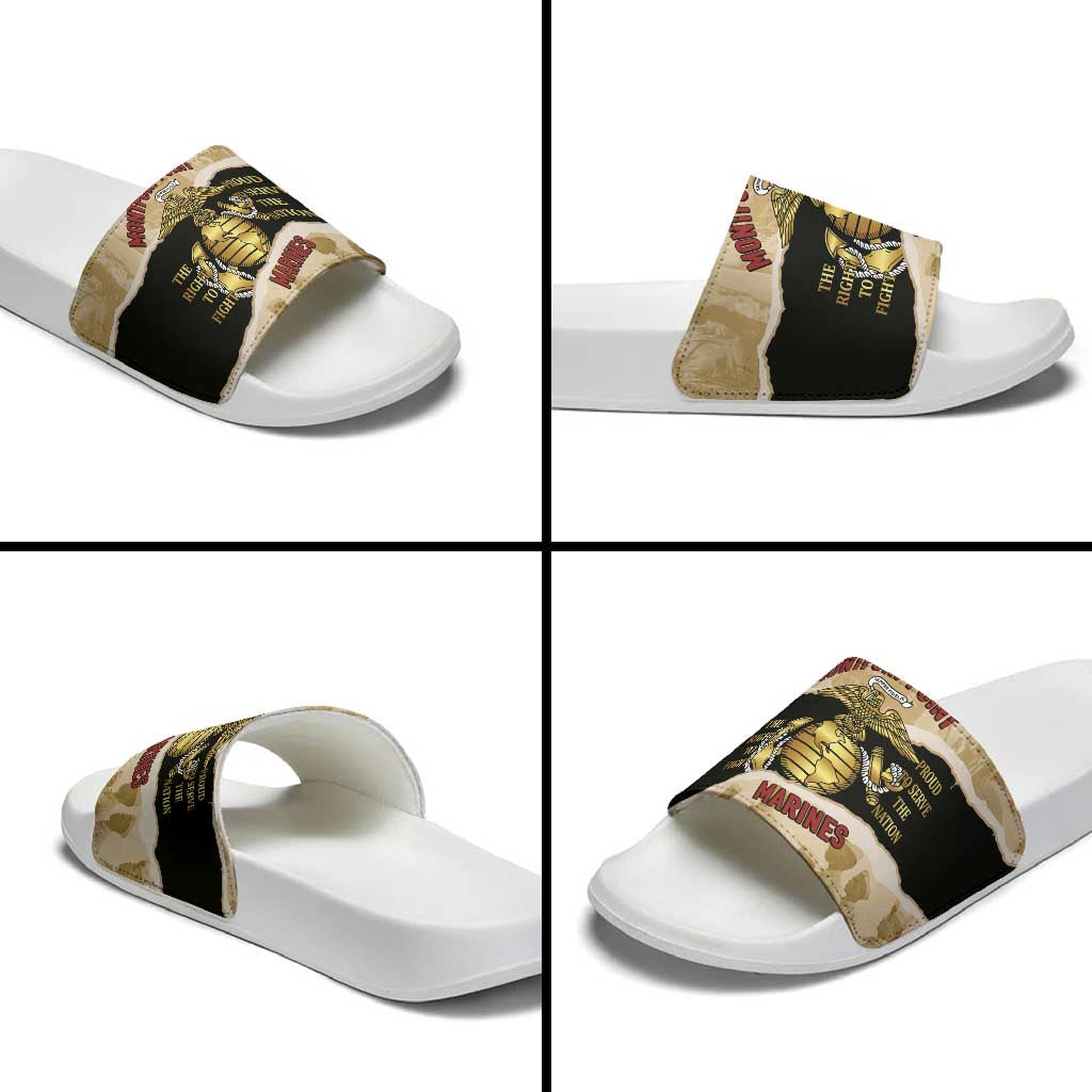 Montfort Point Marines Slide Sandals African American First To Fight Prejudice