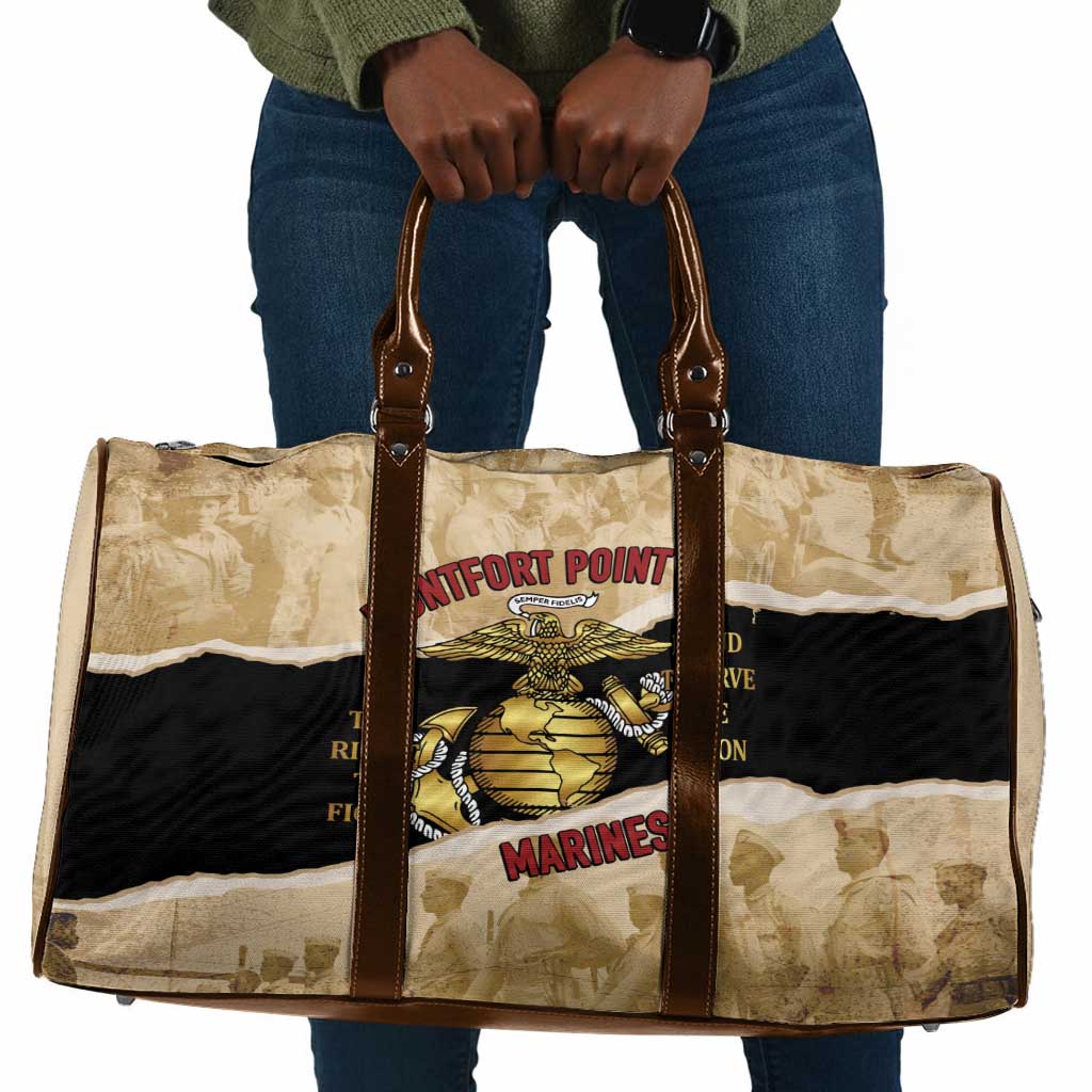 Montfort Point Marines Travel Bag African American First To Fight Prejudice