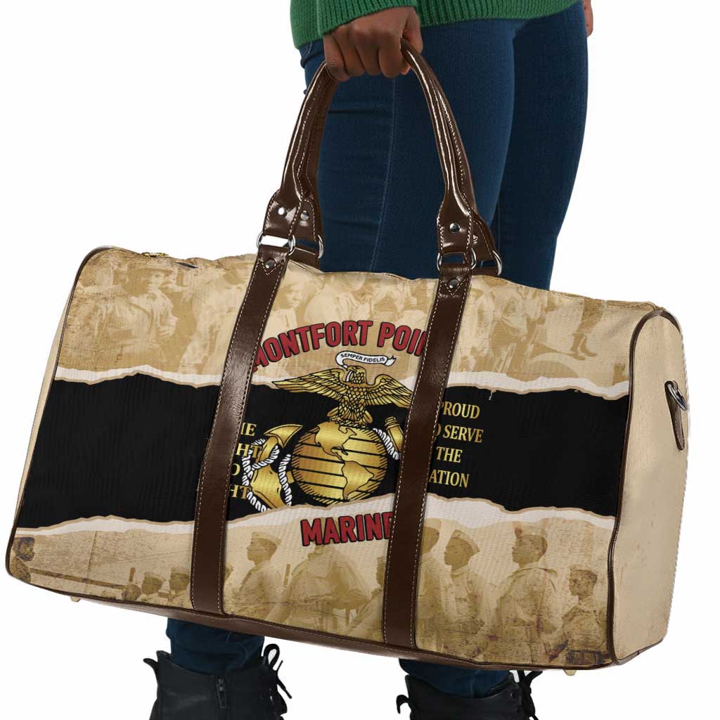 Montfort Point Marines Travel Bag African American First To Fight Prejudice