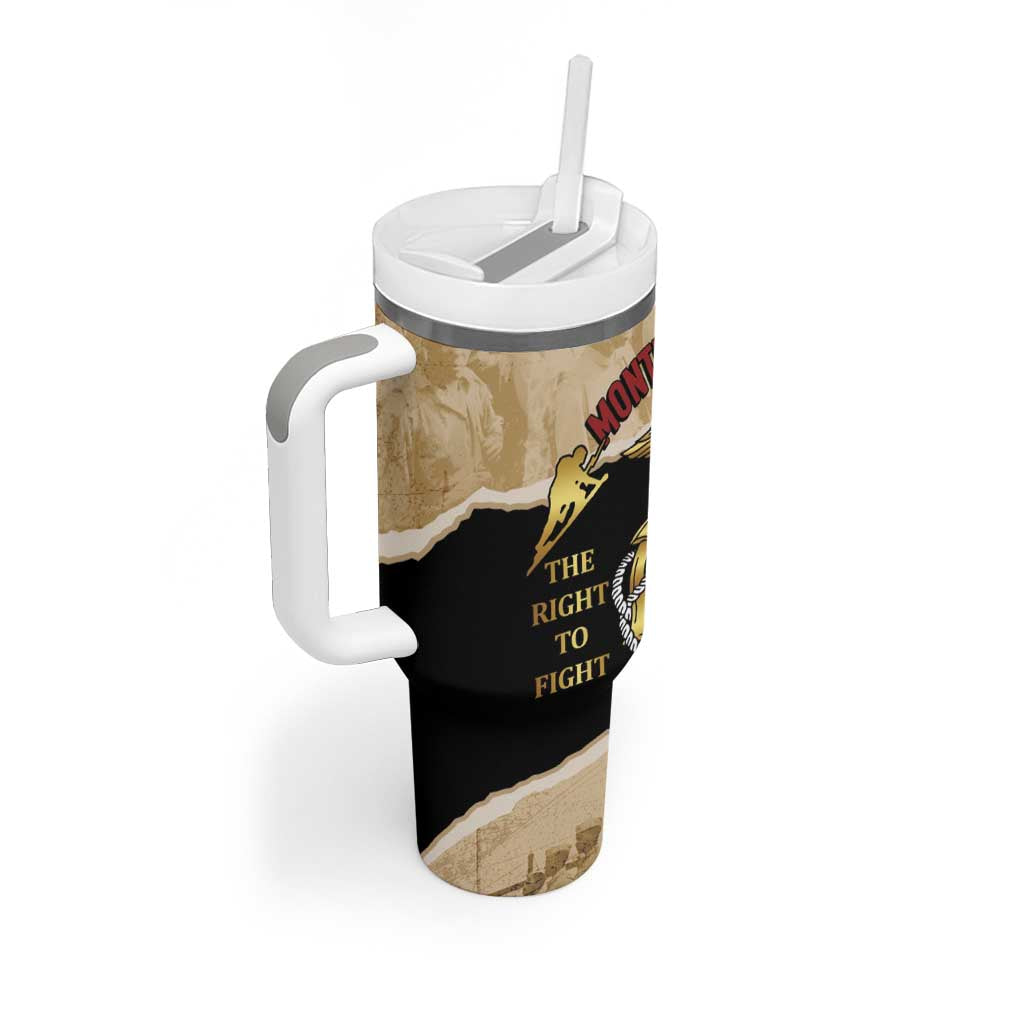 Montfort Point Marines Tumbler With Handle African American First To Fight Prejudice