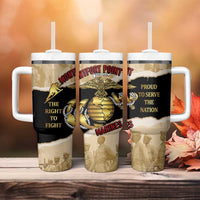 Montfort Point Marines Tumbler With Handle African American First To Fight Prejudice