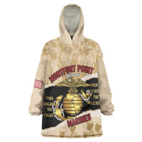Montfort Point Marines Wearable Blanket Hoodie African American First To Fight Prejudice