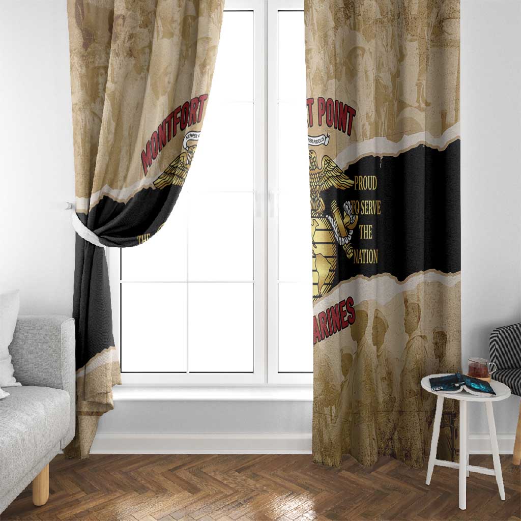 Montfort Point Marines Window Curtain African American First To Fight Prejudice